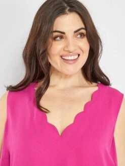 Blusa Lisa Con Cuello De Fantasía - Rosa -Zalaris Tienda blusa lisa con cuello de fantasia rosa zo449 4 frb5