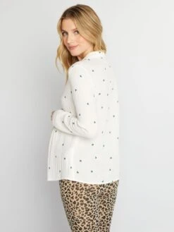 Blusa Premamá De Gasa De Algodón Con Estampado De Corazón - BLANCO -Zalaris Tienda blusa premama de gasa de algodon con estampado de corazon blanco ajp81 1 frb3