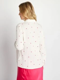 Blusa Premamá De Gasa De Algodón Con Estampado De Corazón - ROSA -Zalaris Tienda blusa premama de gasa de algodon con estampado de corazon rosa ajp81 2 frb3