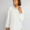 Blusa Punto Calado Premamá - Blanco