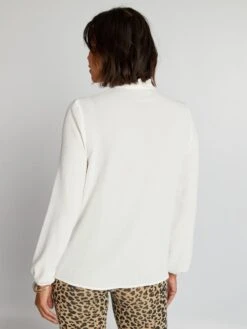Blusa Punto Calado Premamá - Blanco -Zalaris Tienda blusa punto calado premama blanco ajq19 1 frb3