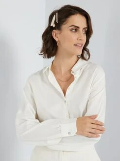 Blusa Satinada - Blanco -Zalaris Tienda blusa satinada blanco aek76 1 frb6