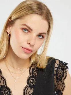 Blusa Satinada Con Encaje - Negro -Zalaris Tienda blusa satinada con encaje negro acw46 4 frb4