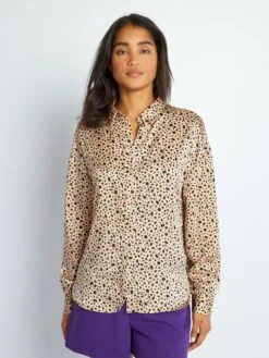 Blusa Satinada De Manga Larga - FXPOIBEIG -Zalaris Tienda blusa satinada de manga larga fxpoibeig aee25 5 frb3