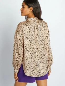 Blusa Satinada De Manga Larga - FXPOIBEIG -Zalaris Tienda blusa satinada de manga larga fxpoibeig aee25 5 frb4