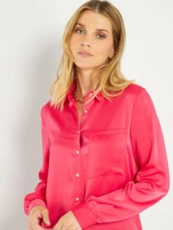 Blusa Satinada - ROSA -Zalaris Tienda blusa satinada rosa aea98 1 frb3