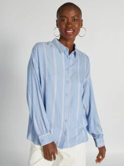 Blusa Vaporosa A Rayas - DESENFOQUE DE RAYOS -Zalaris Tienda blusa vaporosa a rayas desenfoque de rayos aee36 4 frb4