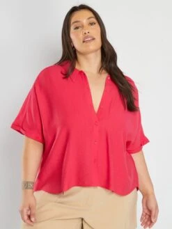Blusa Vaporosa Con Cuello Italiano - ROSA LA TIENE -Zalaris Tienda blusa vaporosa con cuello italiano rosa la tiene ato79 2 frb3