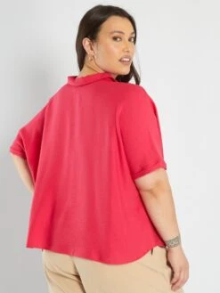 Blusa Vaporosa Con Cuello Italiano - ROSA LA TIENE -Zalaris Tienda blusa vaporosa con cuello italiano rosa la tiene ato79 2 frb4