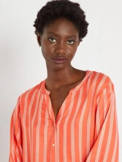 Blusa Vaporosa Con Cuello Mao - ROJO -Zalaris Tienda blusa vaporosa con cuello mao rojo zp067 3 frb3