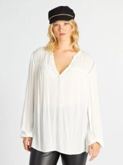 Blusa Vaporosa Con Escote De Pico - COCO_MI -Zalaris Tienda blusa vaporosa con escote de pico cocomi aix49 1 frb3