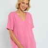 Blusa Vaporosa Con Escote De Pico 'JDY' - ROSA -Zalaris Tienda blusa vaporosa con escote de pico jdy rosa ain27 3 frb1
