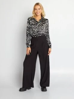 Blusa Vaporosa Con Estampado 'JDY' - Cebra -Zalaris Tienda blusa vaporosa con estampado jdy cebra amw29 3 frb2