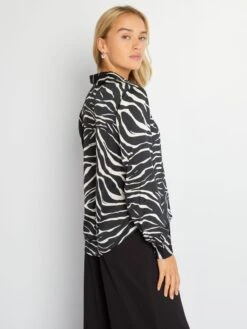 Blusa Vaporosa Con Estampado 'JDY' - Cebra -Zalaris Tienda blusa vaporosa con estampado jdy cebra amw29 3 frb6