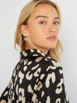 Blusa Vaporosa Con Estampado 'JDY' - Leopardo -Zalaris Tienda blusa vaporosa con estampado jdy leopardo amw29 2 frb4