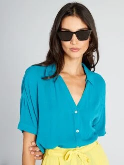 Blusa Vaporosa De Manga Corta - HO_EXOTICO