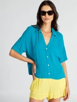 Blusa Vaporosa De Manga Corta - HO_EXOTICO -Zalaris Tienda blusa vaporosa de manga corta hoexotico ajl05 1 frb4