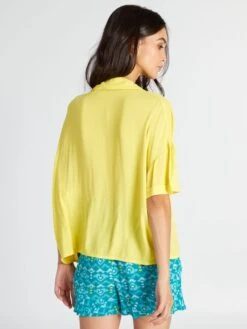 Blusa Vaporosa De Manga Corta - HO_LEMON -Zalaris Tienda blusa vaporosa de manga corta holemon ajl05 2 frb3