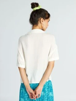 Blusa Vaporosa De Manga Corta - HO_NIEVE -Zalaris Tienda blusa vaporosa de manga corta honieve ajl05 3 frb3