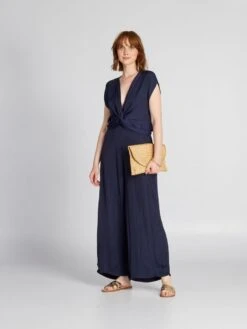 Blusa Vaporosa De Manga Corta - MARINA_ -Zalaris Tienda blusa vaporosa de manga corta marina ato63 1 frb2