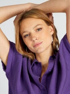 Blusa Vaporosa De Manga Corta - PURPURA -Zalaris Tienda blusa vaporosa de manga corta purpura ato72 2 frb4