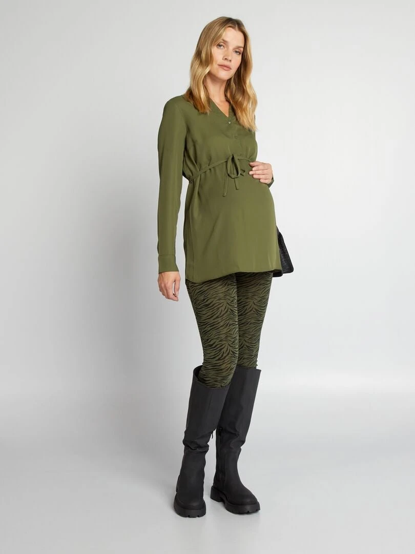 Blusa Vaporosa De Manga Larga - CAQUI DE UVA 3 Blusa Vaporosa De Manga Larga - CAQUI DE UVA