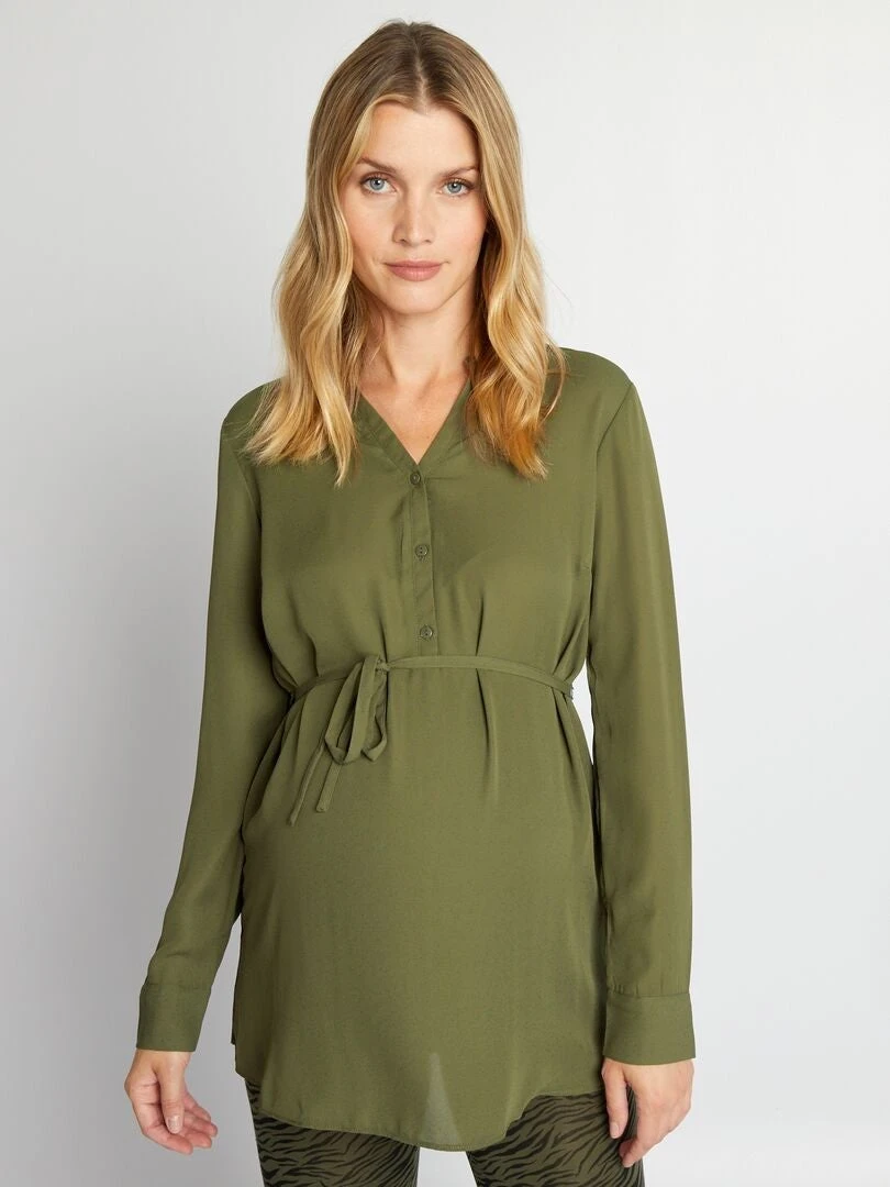 Blusa Vaporosa De Manga Larga - CAQUI DE UVA 4 Blusa Vaporosa De Manga Larga - CAQUI DE UVA - Imagen 2