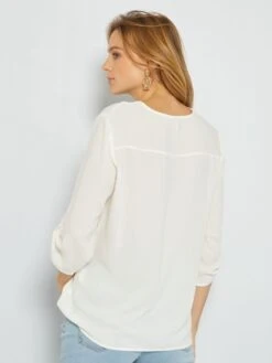 Blusa Vaporosa De Manga Larga 'JDY' - Blanco -Zalaris Tienda blusa vaporosa de manga larga jdy blanco amw55 3 frb4