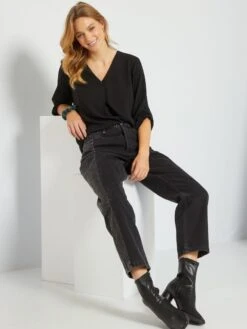 Blusa Vaporosa De Manga Larga 'JDY' - Negro -Zalaris Tienda blusa vaporosa de manga larga jdy negro amw55 1 frb2