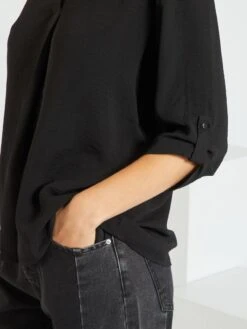 Blusa Vaporosa De Manga Larga 'JDY' - Negro -Zalaris Tienda blusa vaporosa de manga larga jdy negro amw55 1 frb5