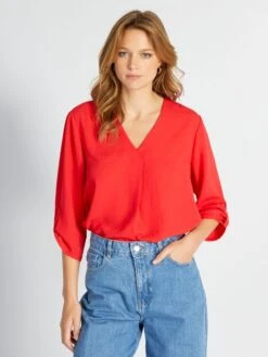 Blusa Vaporosa De Manga Larga 'JDY' - ROSA