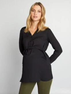 Blusa Vaporosa De Manga Larga - Negro -Zalaris Tienda blusa vaporosa de manga larga negro ajq26 2 frb3