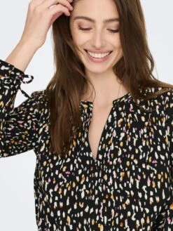 Zalaris Tienda -Zalaris Tienda blusa vaporosa estampada jdy negro zq395 2 frb2