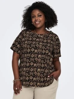 Blusa Vaporosa 'Only Carmakoma' - NEGRO 1