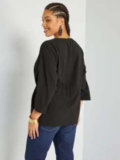 Blusa Vaporosa 'Only' - Negro -Zalaris Tienda blusa vaporosa only negro zm903 1 frb4