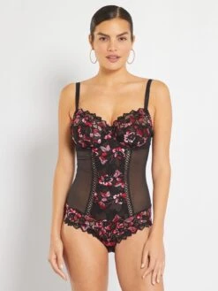 Body Arum Gala 'Sans Complexe' - Negro/rosa