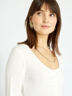 Body De Punto De Canalé Liso - Blanco -Zalaris Tienda body de punto de canale liso blanco zk129 1 frb4