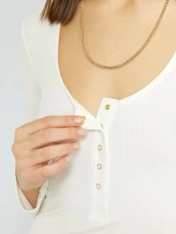 Body De Punto De Canalé Liso - Blanco -Zalaris Tienda body de punto de canale liso blanco zk129 1 frb6