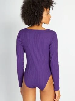 Body De Punto De Canalé - Púrpura -Zalaris Tienda body de punto de canale purpura anc73 1 frb3