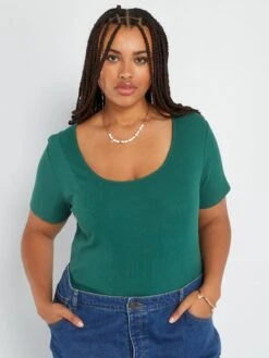 Body De Punto De Canalé - Verde