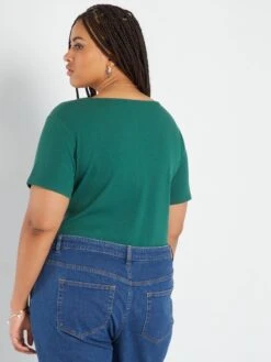 Body De Punto De Canalé - Verde -Zalaris Tienda body de punto de canale verde zj409 4 frb3