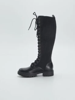 Botas Altas Con Cordones - NEGRO 10 Botas Altas Con Cordones - NEGRO -Zalaris Tienda botas altas con cordones negro atl97 1 frb4