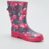 Botas De Agua Con Estampado De 'flores' - ROJO 2 -Zalaris Tienda botas de agua con estampado de flores rojo 2 ayc13 1 frb1