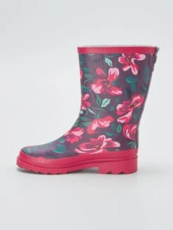 Botas De Agua Con Estampado De 'flores' - ROJO 2 -Zalaris Tienda botas de agua con estampado de flores rojo 2 ayc13 1 frb5