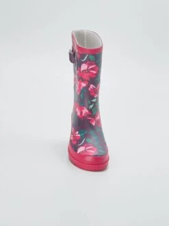 Botas De Agua Con Estampado De 'flores' - ROJO 2 -Zalaris Tienda botas de agua con estampado de flores rojo 2 ayc13 1 frb7