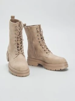 Botines Altos Con Cordones - BEIGE1 -Zalaris Tienda botines altos con cordones beige1 auf86 1 frb5