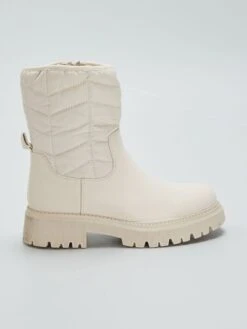 Botines En Dos Materiales - BEIGE -Zalaris Tienda botines en dos materiales beige auf73 1 frb2