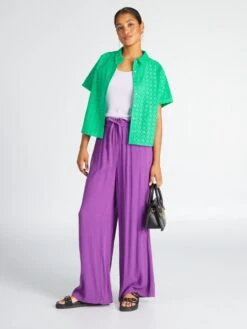 Camisa Con Bordado - Verde