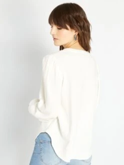 Camisa De Algodón - Blanco -Zalaris Tienda camisa de algodon blanco zj234 1 frb4