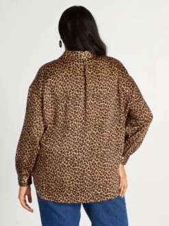 Camisa De Efecto Satinado Cuello Italiano - BEIGE -Zalaris Tienda camisa de efecto satinado cuello italiano beige aiu10 4 frb4